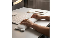 Silicone-Filled Keyboard Wrist Rest Rounded Profile Padded Hand Rest Raised Ends Computer Accessory Soft-Feel