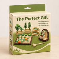 Toddler Toys Mini Garden Set, Childrens Garden Set 10.2x6.6x10cm, Girls Pretend Play Kit with Rake, Watering Can & Potted Plants