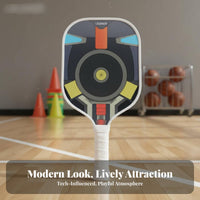 Kids Pickleball Paddle Long-Lasting Cartoon Pickleball Racket Childrens Paddle Racket Fun Design Anti-Collision Perimeter Guard