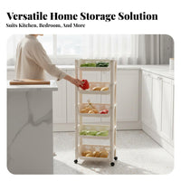 With casters Multi-Tier Basket Trolley Ventilated Baskets three-tier Rolling Organizer Large Capacity Utility mobile organizer Sturdy Construction for Apartment Dwellers, Homeowners, Kitchen, Living Room, Bedroom, Bathroom