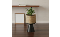 Minimalist Design Floor Standing Planter Modern Design Wicker Plant Basket with Stand Handwoven House Decoration Bohemian-Decor for Office