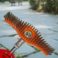 Orange Curved Base Grass Trimmer Cleaning Brush Sturdy Trimmer Head Brush Long-Lasting Steel Wire Heavy-Duty