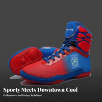 High-Performance Striking Shoes Ankle Support High Performance Striking Shoes Anti-Slip Sole Muay Thai Training Sneakers for Women, Wrestlers