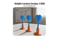 Suction Disc Thrower Sticks to Even Surfaces Sticky Thrower Game Silicone Throwing Toy Target Stickers Included