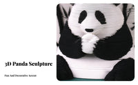 Creative Gift 3D Panda Memo Pad Decorative Ornament Panda Paper Carving Block Multifunctional for Adults, Kids, Home, Study Room, Bookshelf