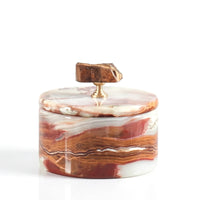 Marble Jar with Lid Modern Marble Canister with Lid Unique Decorative Stone Jar for Desk