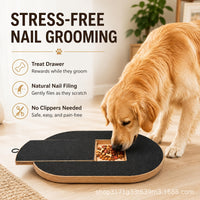 Wooden Dog Nail Scratch Board with Sandpaper