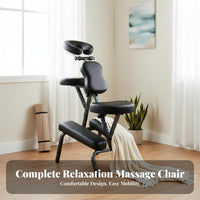 Portable Massage Chair Multi-Functional Foldable Remedial Chair Ergonomic Design Adjustable Kneeling Support Chair for Beauticians, Spas