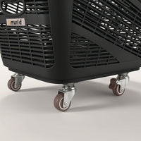 Cycle Rear Basket with Wheels Portable Rolling Bike Basket with Handle Quick Release Allall-Purpose for Pet Owners