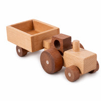 Wooden Construction Vehicle Toy Moving Wheels Wooden Vehicle Toy for Playroom, Classroom