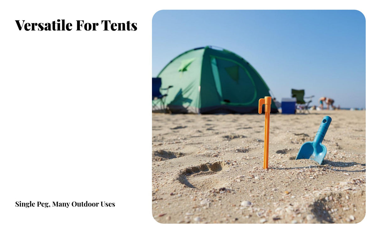 Threaded Ground Stake Strong and Sturdy Threaded Ground Peg Pointed Tip Tent Peg for Backpackers