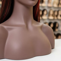 Hairpiece Display Head Lifelike Makeup Female Mannequin Head Stable Base Female Display Bust for Retail Store, Salon, Commerce Show