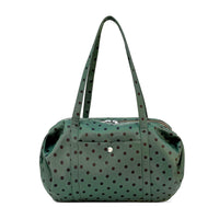 Dot Pattern Bag Slouchy Shoulder Bag with Exterior Pocket Versatile