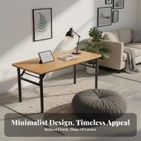Space-Saving Foldable Computer Desk Portable Folding Leg Desk minimalist design Writing Table Lightweight for Students, Home Workers, Apartment Dwellers, Bedroom, Study Room, Small Spaces