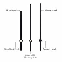 Aluminum Clock Pointers for Craft Projects, Modern Minimalist Aluminum Clock Hands, DIY Clock Hands Copper Head