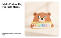 Numbered Animal Keyboard Wooden Piano Toy  -Shaped Music Plaything Shade-Coded Keys Colorful for Tabletop