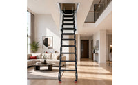 Retractable Attic Staircase Electric Electrically Operated Loft Access Ladder Remote Control Folding Attic Ladder for Homeowners, Duplex