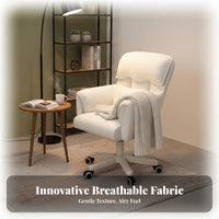Plush Comfort plush Vanity Chair Curved Backrest plush Vanity Seat Stylish Design Seating Furniture dense Foam padding for Girls, Students, Home Workers, Makeup Area, Bedroom, changing area, Small Spaces