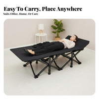 Foldable Design Adjustable Folding Cot Space-Saving Adjustable Reclining Cot Multi-Functional Nap Bed sturdy Duty Frame for Office Workers, Caregivers, Hospital, Travel, Camping, Garden