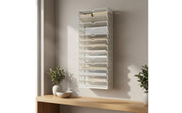 13-Tier File Rack Painted Coated Metal Mesh File Organizer Frame Vertical Tray Organizer