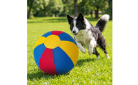 Heavy-Duty Dog Ball with Textile Cover Long-Lasting Inflatable Dog Ball Elastic Toy Deflatable for Dogs