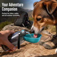Portable Large Capacity Pet Water Bottle with Foldable Lid for Dogs