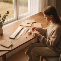 6 Pieces Hand-Binding Tool Kit Complete Bookbinding Kit with Awl Bookbinding Tools Set Essential Comprehensive