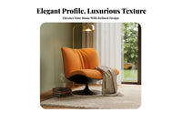 360-Degree Rotation Rotating feature Chair Italian Design Indoor Furniture Comfortable Seating Armchair cushioned Cushioning for residents, Readers, Office Workers, Living Room, Balcony, perusing corner, Small Space