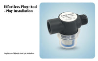 Water Pump Strainer Easy to Clean Boat Water Pump Pre-Strainer 50 Mesh Pipe Strainer Transparent Bowl Plumbing Fitting
