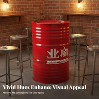 Retro Design Mechanical & design Booth Set Long-lasting Oil Drum Furniture Set Comfortable Restaurant Seating Easy to Clean for Bar Owners, Cafe Proprietors, Interior Designers, Cafes, Restaurants, Lounges, Lounge Area