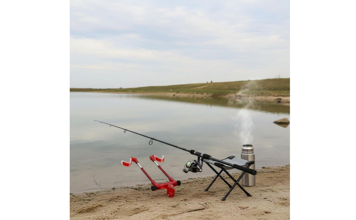 Double Head Fishing Rod Holder Long-Lasting Double Rod Fishing Bracket Stable Support Non-Slip Silicone Pad