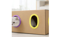 Massage Feline Rubbing Loop Interactive Feline Self-Grooming Tunnel Easy to Install for Indoor