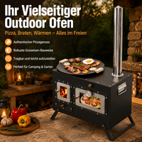 Portable Wood Stove 51x29x41cm, Rocket Stove for Emergencies and Tent, Windproof Camping Wood Stove Made of Metal with Folding Legs