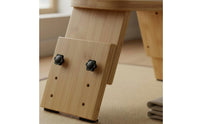 Portable Meditation Stool with Pad Sturdy & Stable Ergonomic Kneeling Bench Bamboo Meditation Stool with Pad for Home