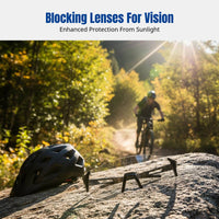 Cycling Photochromic Glasses, Anti-Fog, Windproof Sports Goggles, Frameless Design