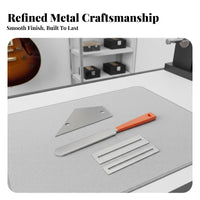 4 Pieces Professional Grade Guitar Fret Crowning File Multi-Functional Fret Leveling and Crowning Kit Long-Lasting for Guitarists, Fretwork