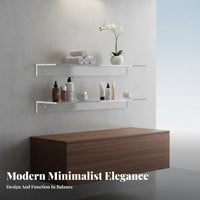 Clear Acrylic Rack Transparent Design Clear Levitating Shelf Space-Saving surfaceMounted Shelf for Collectors, Household Managers, Bathroom, Kitchen