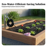 Drip Irrigation Kit Water-Saving Garden Watering Kit Easy Installation Micro Drip Irrigation Set for Gardeners, Flower Beds, Greenhouse