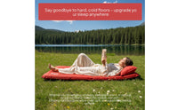 Automatic Inflation Inflatable Camping Mattress Soft Textile Double-Size Air Mattress High-Resilience Sponge Fill Self Inflating Sleeping Sleeping Surface Cm Thick for Tent Use