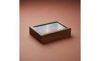 Multi-Section Candy and Nut Platter Solid Wood Wooden Compartment Snack Dish Chinese New Year Design Divided Serving Tray with Lid for Holidays