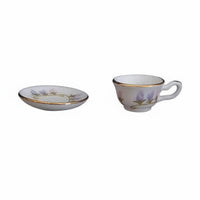 DIY Miniature Teacup and Saucer Pocket-Sized Ceramic Mini Cup and Plate Exquisite Intricacy S for Collectors, Children, Craft Projects