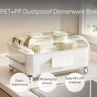 Kitchen Utensil Storage Box with Lid and Draining Rack