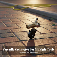 7 Pieces 4000 PSI Undercarriage Cleaner Swivel Connector Quick Connect Pressure Washer Caster Wheel Adapter 360-Degree Rotation