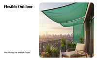 Green Net Protection Cloth Heat Insulation Outdoor Shade Tarp for Balcony, Carport, Courtyard