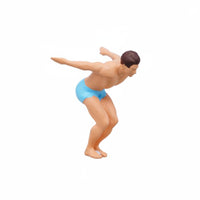 Detailed 1:87 Scale Mini Person Realistic Miniature Swimmer Figure Beach Scene Figurine for Sand Table, Miniature Scene