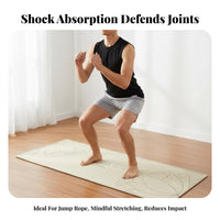 Non-Slip Stretching and Balance Discipline Mat Multi-Functional Soundproof Jump Rope Mat Wear-Resistant High Density Exercise Pad for Yogis, Indoor
