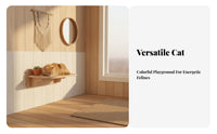 Space Capsule create & install customizable feline mounted Furniture Set DIY Setup Pegboard feline Climbing Set Multitier Design pet Activity Center Easy Installation for People with Small Homes, Apartment Dwellers, Living Room, Bedroom, Study, Playroom