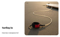 9ft Wave Leash All-Gender Wave Board Leg Rope Knee Cuff Wave Leash Double Rotating Joint 7mm Wave Ing Tether Flexible Connector