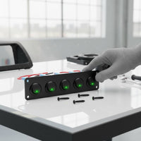 Universal Fit Marine Boat Switch Panel Multi-Function Automotive Electrical Part Pre-Wired for Car Modifiers