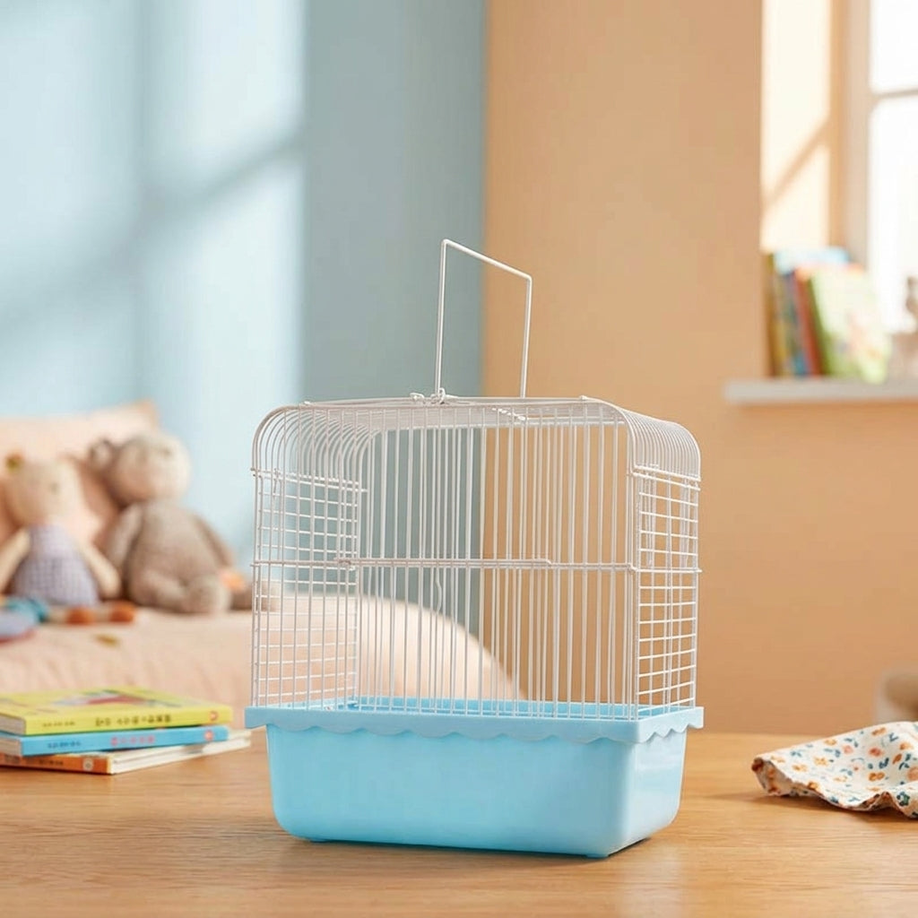 Extra Large Hamster Cage and Large Hamster Cage Villa, Two-Tier Syrian Hamster Cage with Iron Wire and Tray for Golden Hamster Habitat